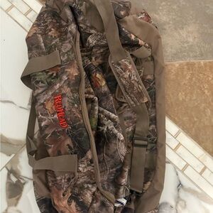 RedHead Camo Duffel Bag with Tan Straps
